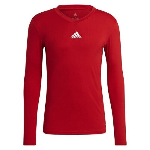 adidas Team Base Tee Erkek Futbol Uzın Kollu Antrenman Tişörtü GN5674 Kırmızı