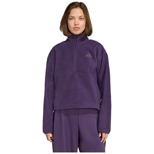Adidas W Ct Fleece Hz Kadın Günlük Polar Sweatshirt JV7137 Mor