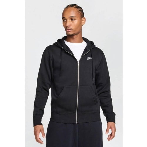 Nike Club Bb Fz Hoodie – Erkek Tam Boy Fermuarlı Siyah Kapüşonlu Sweatshirt