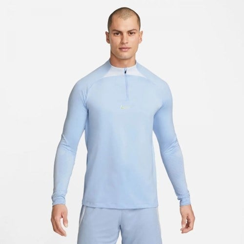 Nike Dri Fit Strike Erkek Mavi Dik Yaka Uzun Kol Tişört