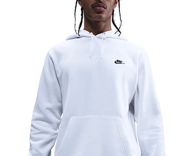 NIKE M NK CLUB BB PO HOODIE Erkek Günlük Sweatshirts FN3859-100 Beyaz