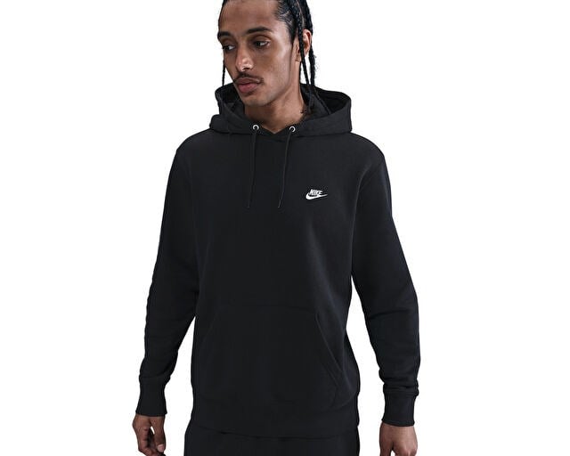 NIKE M NK CLUB BB PO HOODIE Erkek Günlük Sweatshirts FN3859-010 Siyah