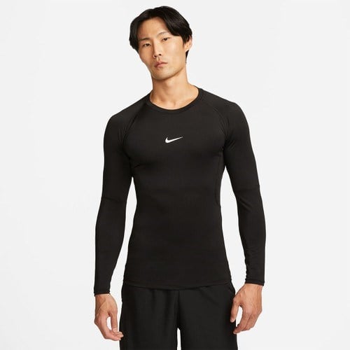 Nike Pro Erkek Siyah Yuvarlak Yaka Sweatshirt