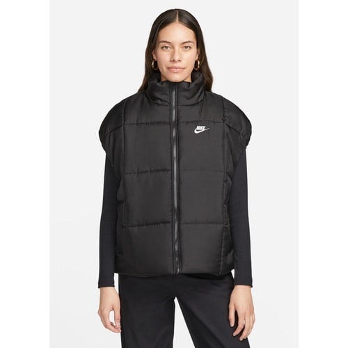 Nike Siyah - Gri - Gümüş Kadın Dik Yaka Regular Fit Yelek FB7679-010 W Nsw Tf Thrmr Clsc Vest