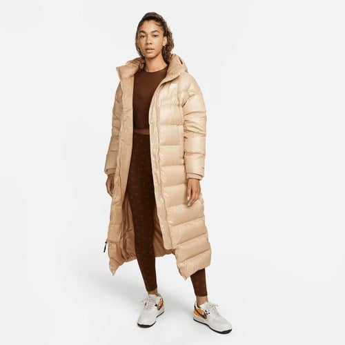 Nike Sportswear Club Kadın Bej Parka Kaz Tüyü Dolgu
