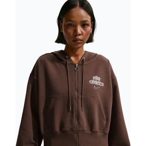 Nike W Nk Phnx Flc Fz Hd Gls Kahverengi