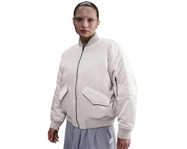 NIKE W NSW RVRSBL BOMBER JKT Kadın Günlük Ceket (Çift Taraflı) HV2812-072 Siyah