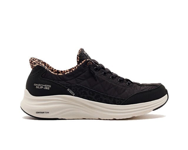 SKECHERS CONTOUR FOAM-LEOPARD DREAM Kadın Günlük Ayakkabı 150419-BLK Siyah