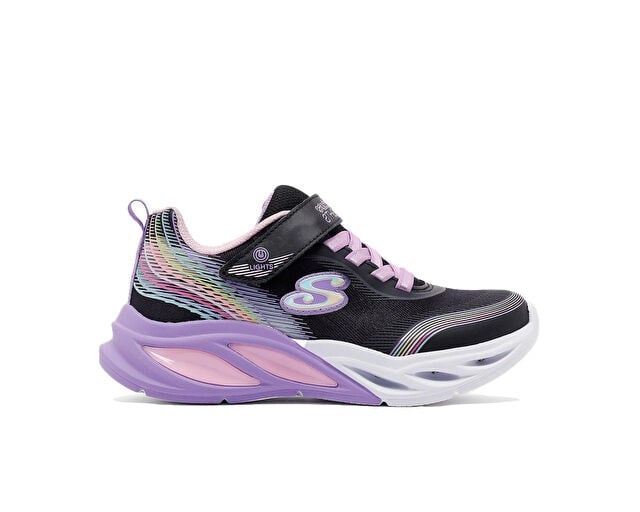 SKECHERS COSMIC GLOW RAINBOW BEAM Çocuk Günlük Işıklı Ayakkabı 303709L-BKMT Siyah