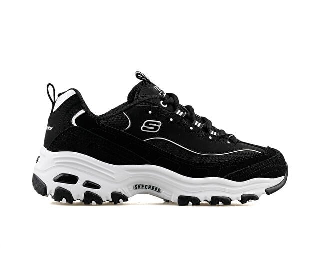 SKECHERS D'LITES MARCH FORWARD Kadın Günlük Ayakkabı 13148-BKW Siyah