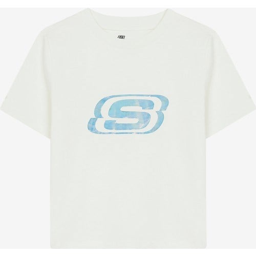 Skechers Essential G Short Sleeve  T-Shirt Büyük Kız Çocuk Beyaz Tshirt Sk232139-102