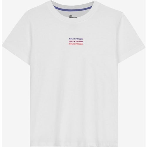Skechers Essential W Short Sleeve  T-Shirt Kadın Beyaz Tshirt S241006-102
