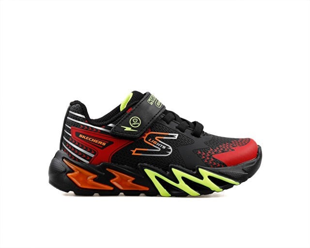 SKECHERS FLEXGLOW BOLT Çocuk Günlük Işıklı Ayakkabı 400138L-BKRD Siyah