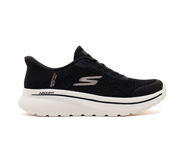 SKECHERS GO WALK ARCH FIT N-JOY Kadın Günlük Ayakkabı 125852TK-BKW Siyah
