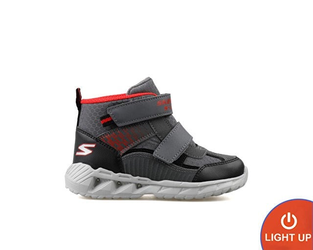 SKECHERS MAGNA Bebek Günlük Işıklı Bot 401504N-CCBK Gri