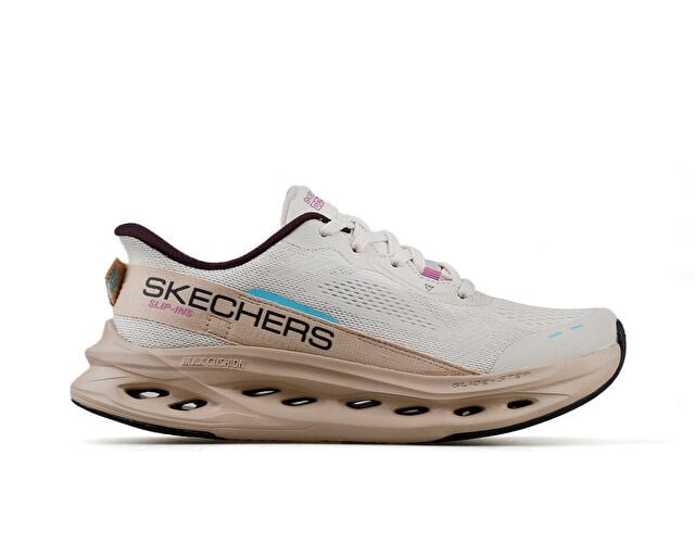 SKECHERS MAX CUSHIONING GLIDE-STEP Kadın Koşu Ayakkabısı 129400-NAT Bej