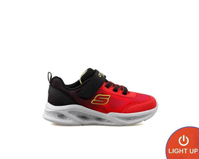 SKECHERS METEOR-LIGHTS - KRENDOX Bebek Günlük Işıklı Ayakkabı 401495N-RDBK Kırmızı
