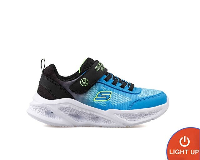 SKECHERS METEOR-LIGHTS - KRENDOX Çocuk Günlük Işıklı Ayakkabı 401495L-BKBL Mavi