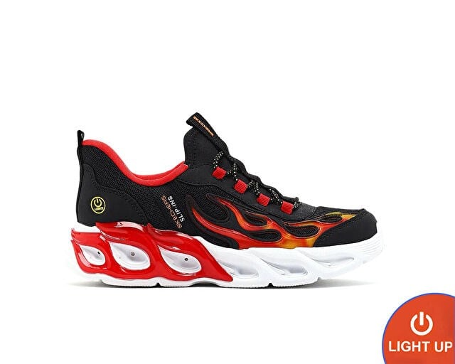 SKECHERS THERMO-FLASH 2.0 HEAT-BRISK Çocuk Günlük Işıklı Ayakkabı 403898L-BKRD Siyah