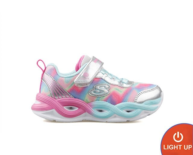 SKECHERS TWISTY GLOW Çocuk Günlük Işıklı Ayakkabı 303716L-SMLT Çok Renkli