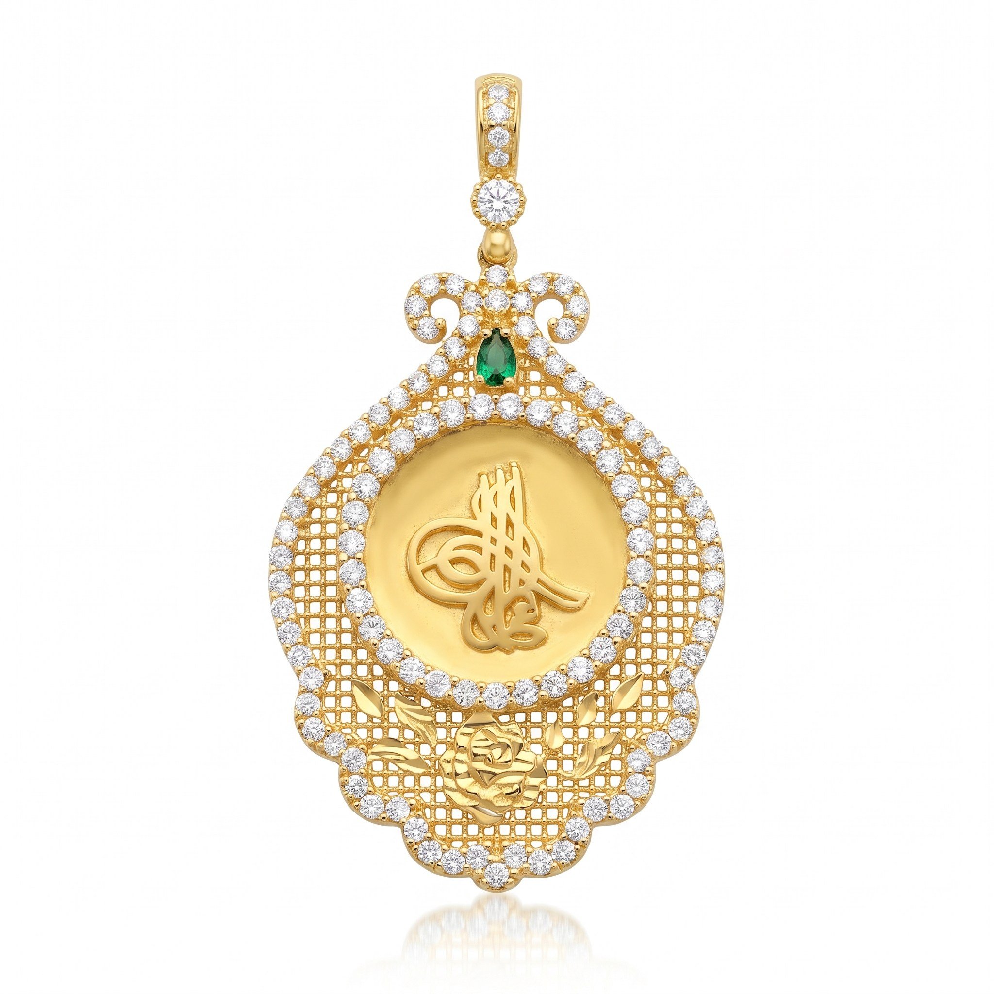 14K Altın Tuğralı Kolye Ucu | 8,93 Gr