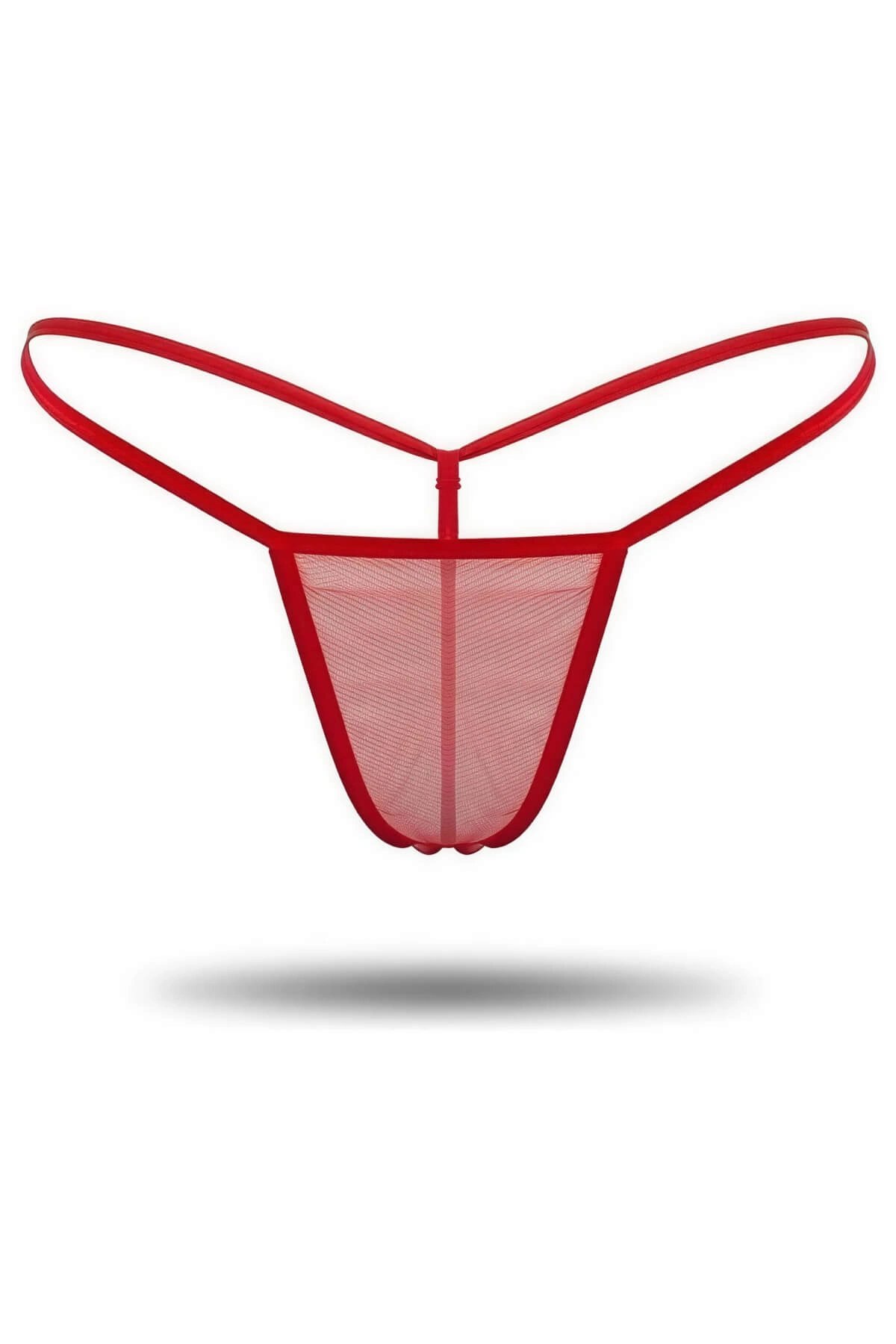 3'lü Renkli Transparan Tül String Tanga TM0369