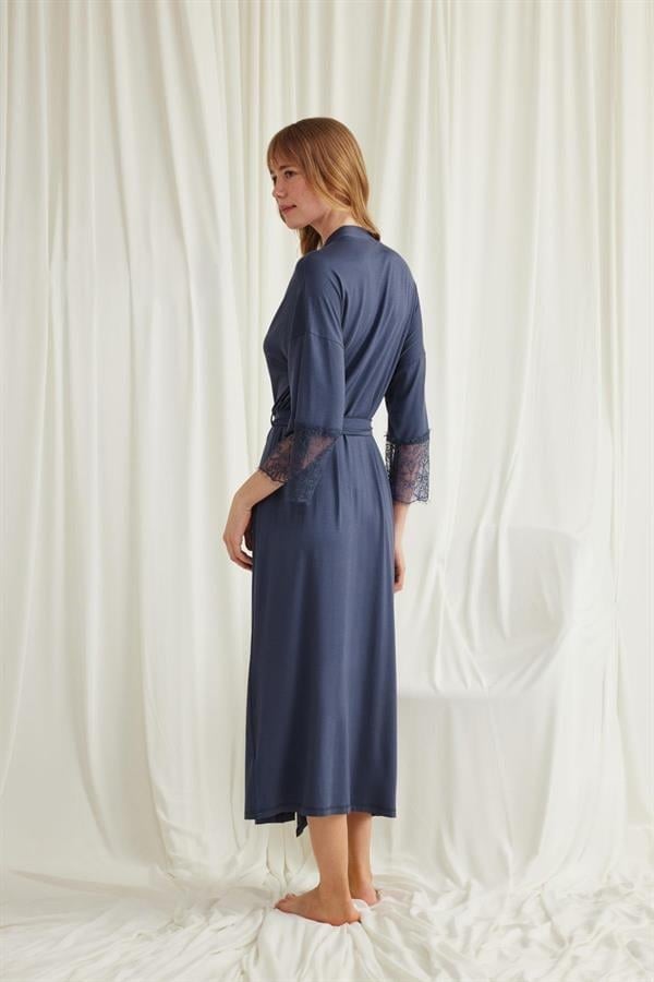 Arias Closet Dantelli ve Kuşaklı Sabahlık