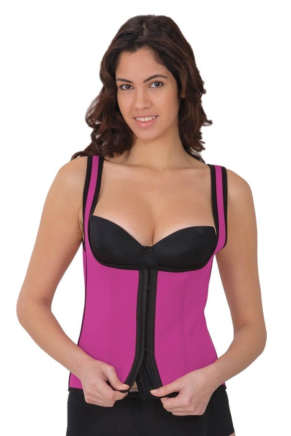 Arias Closet Pembe MI 9173 Terletici Agraflı Göğsü Açık Atlet Korse