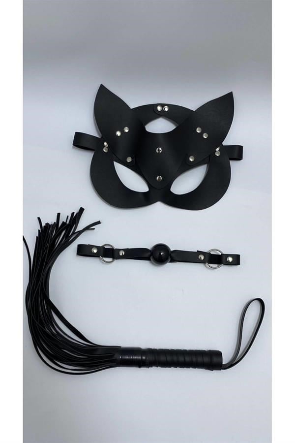 Arias Closet Siyah Maske Ağız Topu,3'Lü Set