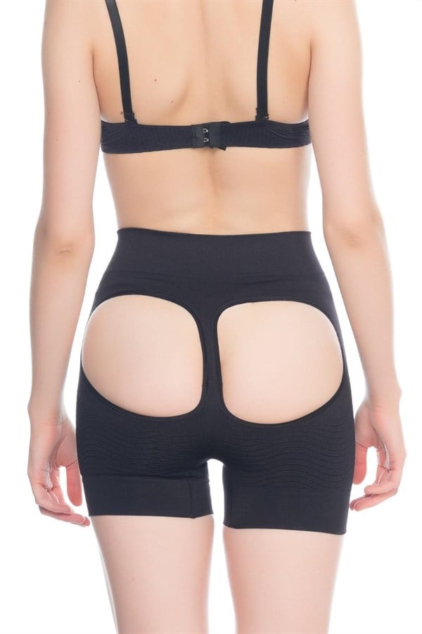 Arias Closet Siyah MI Emay 2034 Popo Açık Anti Selülit Korse
