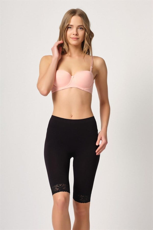 Arias Closet Siyah MI Emay 3004 Soft Uzun Paça Dantel Boxer