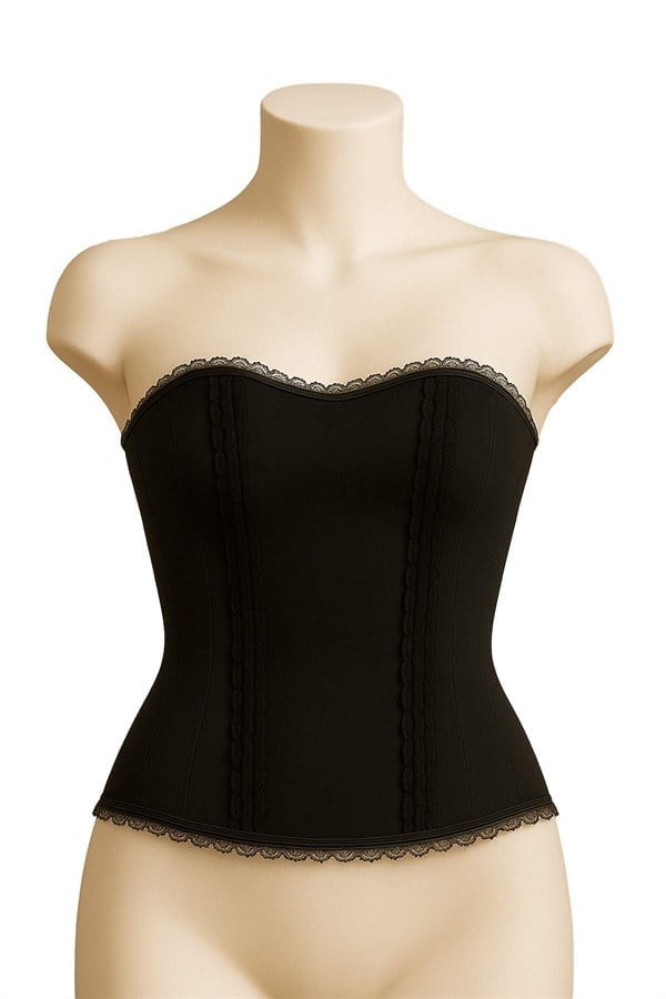 Arias Closet Siyah MI Emay 9155 Fırfırlı Terletici Büstiyer
