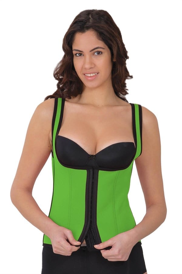 Arias Closet Yeşil MI 9173 Terletici Agraflı Göğsü Açık Atlet Korse
