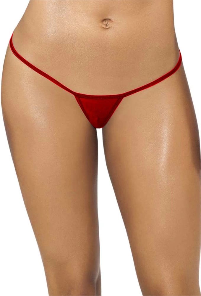 Kırmızı Transparan Tül String Tanga TM1115