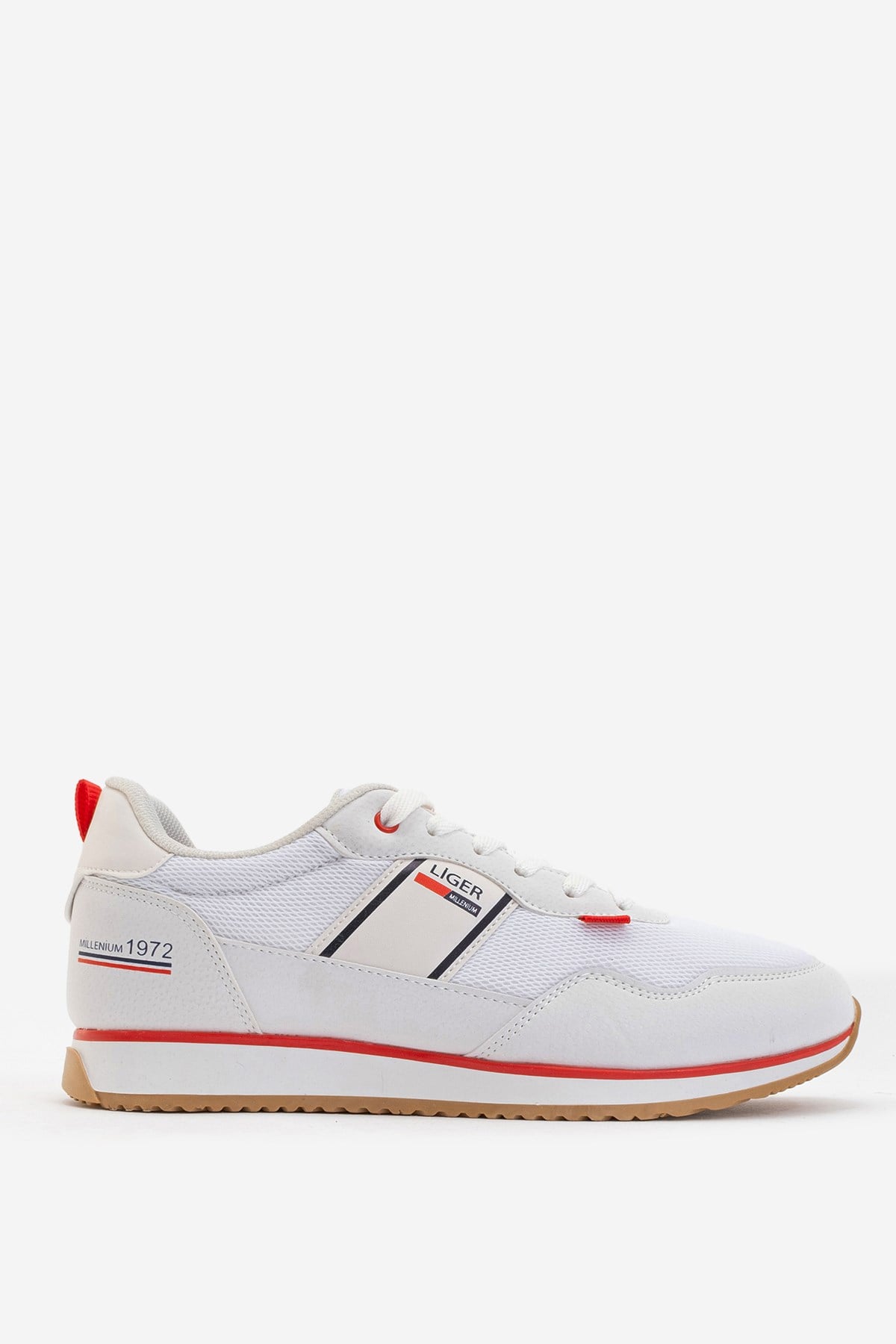 Erkek Airfile Sneaker Spor Ayakkabı BEYAZ - KIRMIZI