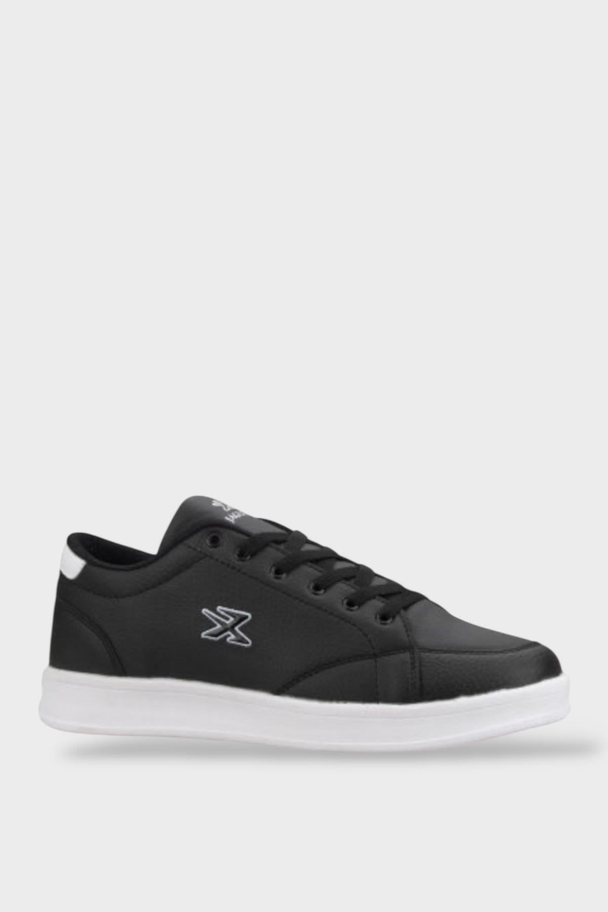 Erkek Cilt Sneaker Ayakkabı SİYAH-BEYAZ