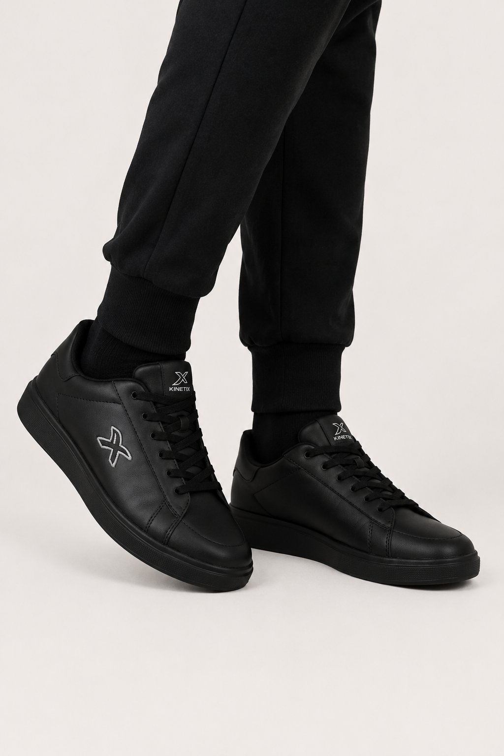 Erkek Cilt Sneaker Ayakkabı SİYAH
