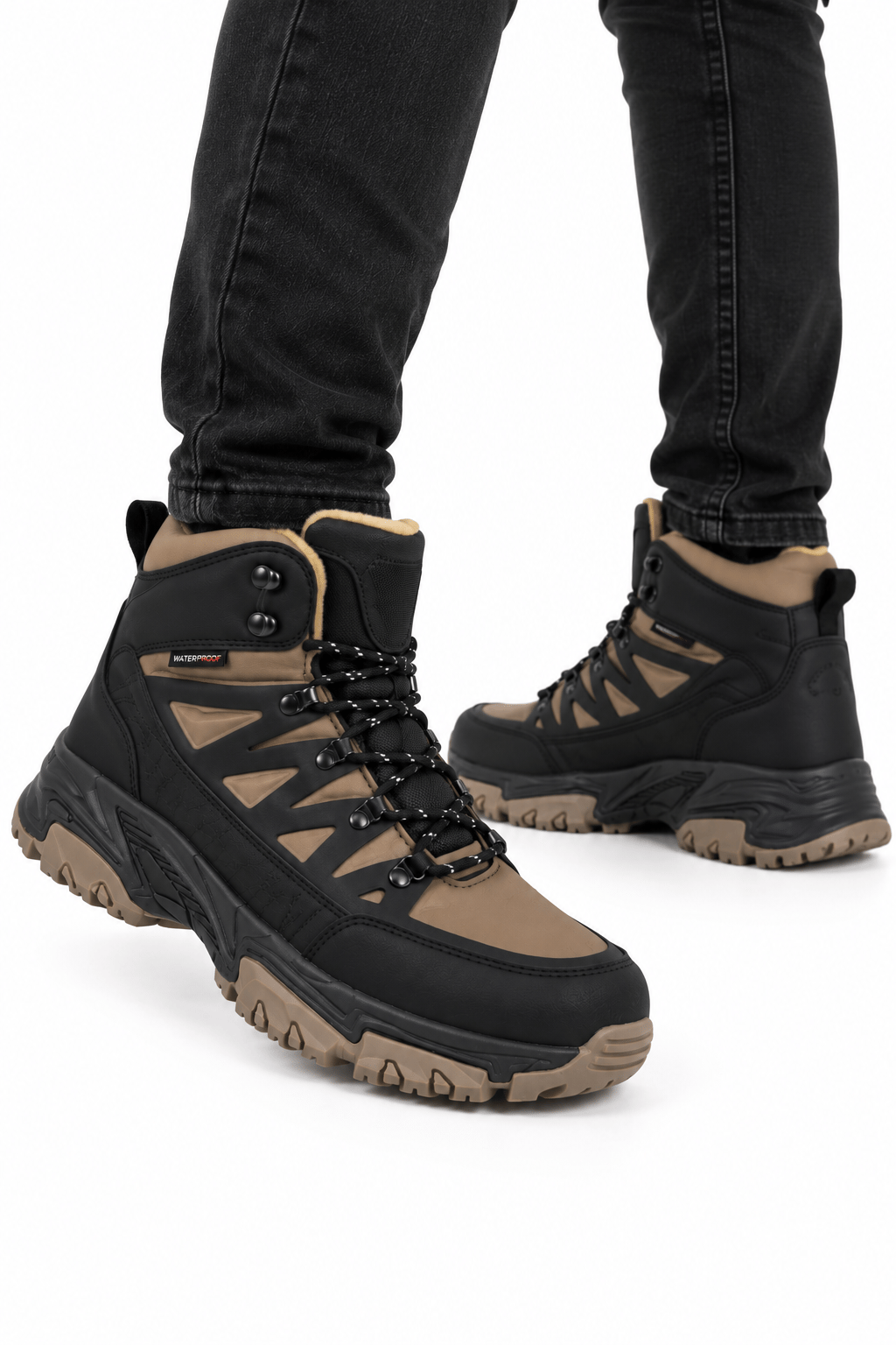 Erkek İçi Kürklü Trekking & Outdoor Bot  VİZON - SİYAH