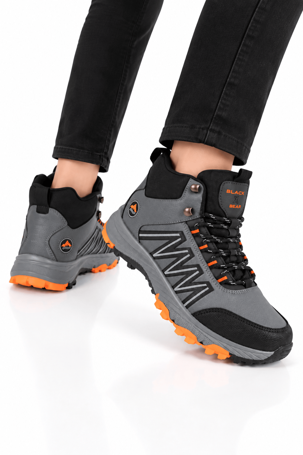 Erkek Kaydırmaz Taban Trekking Outdoor Bot FÜME-TURUNCU