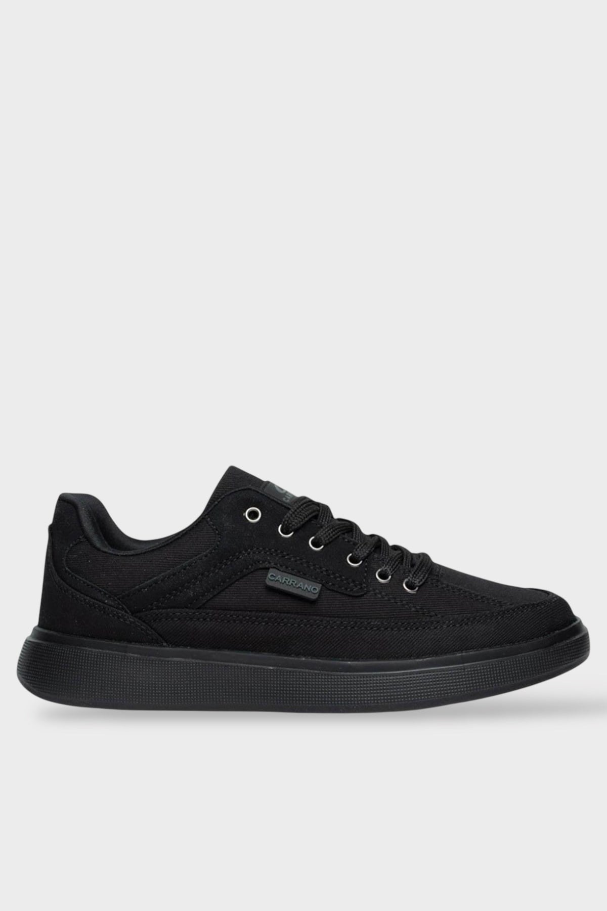 Erkek Keten Gabardin Kumaş Sneaker Ayakkabı SİYAH