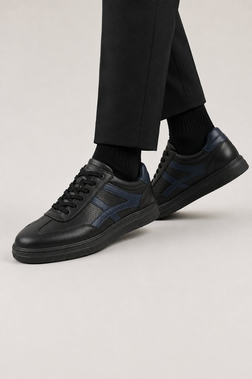 Erkek Sneaker Hakiki Erkek Deri Ayakkabı SİYAH