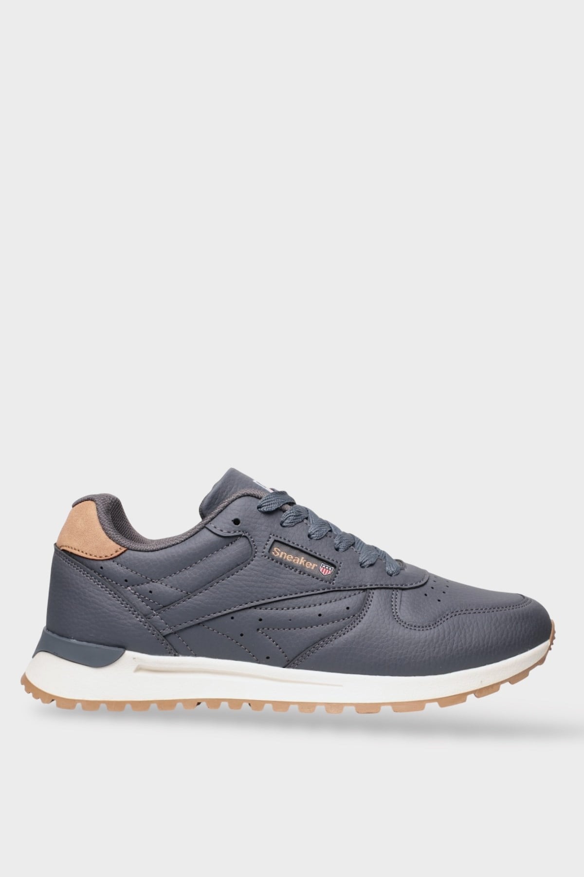 Ortopedik Cilt Sneaker Unisex Spor Ayakkabı FÜME