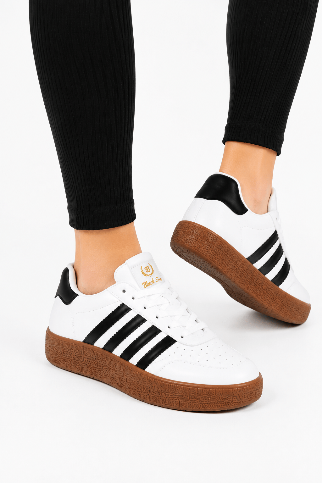 Rahat Unisex Spor Ayakkabı BEYAZ-SİYAH