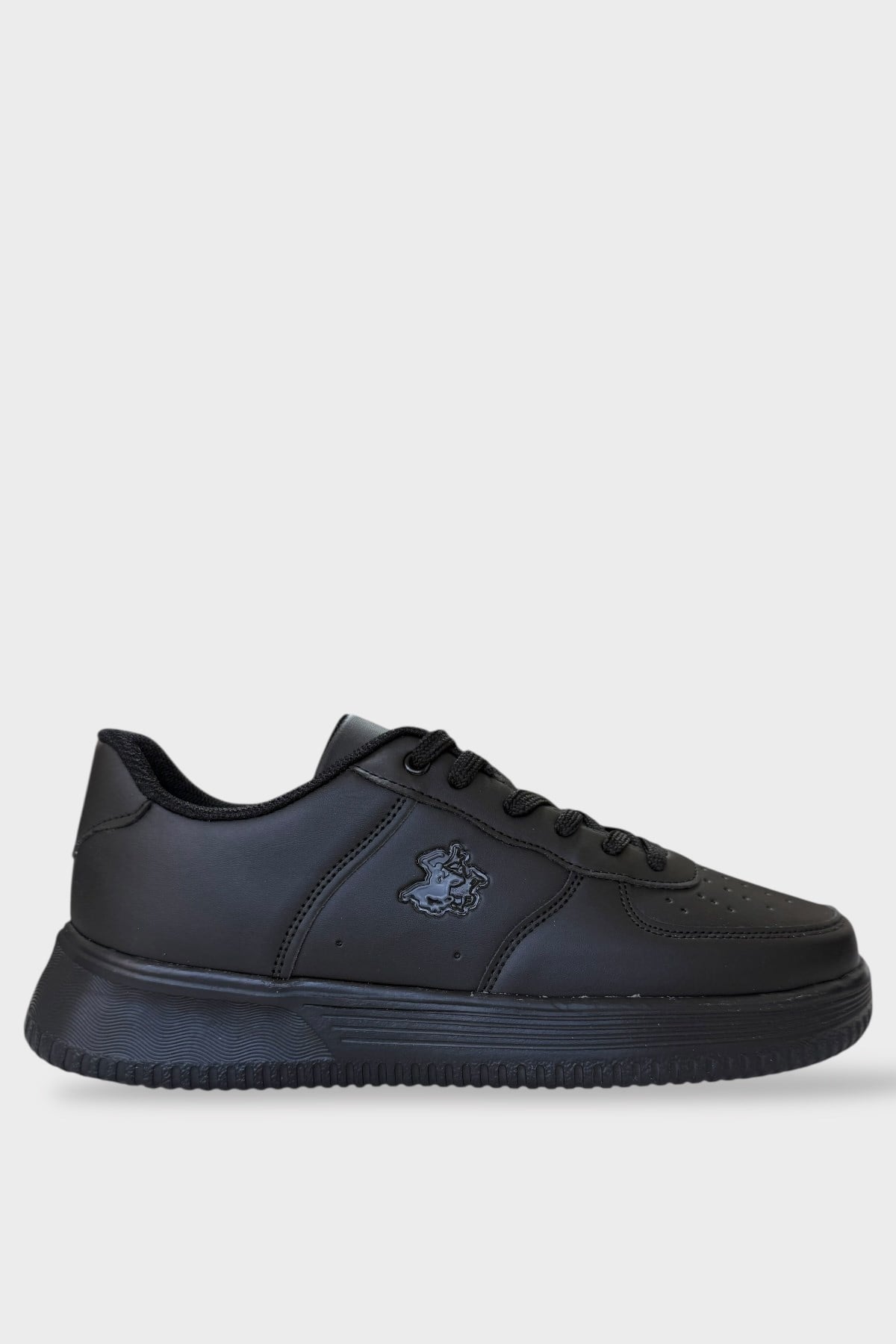 Unisex AirForce Faylon Taban Spor Sneaker Ayakkabı SİYAH