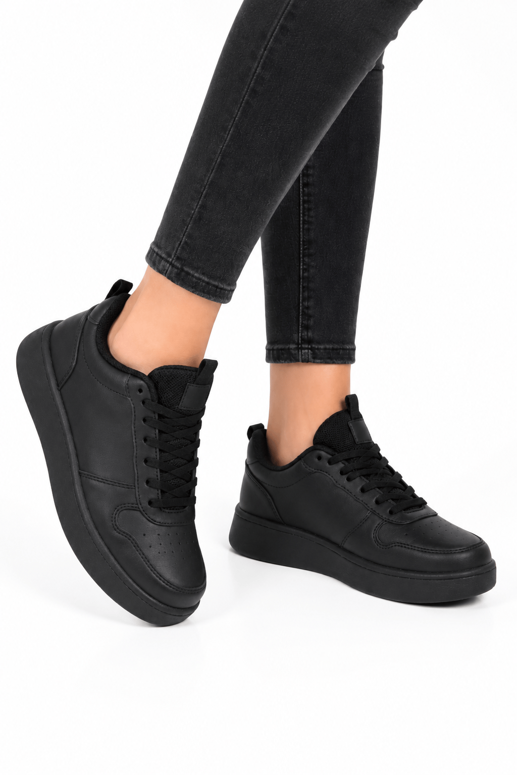 Unisex Cilt Sneaker Ayakkabı SİYAH