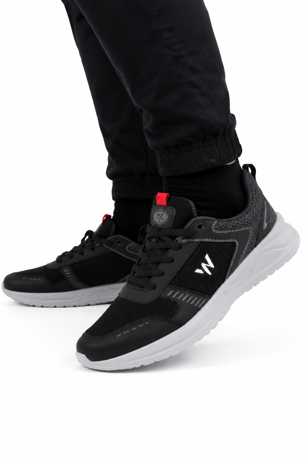 Unisex Faylon Taban Airfile Spor Ayakkabı SİYAH - FÜME
