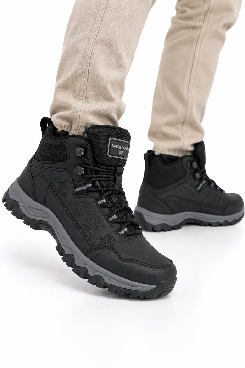 Unisex Kaydırmaz Taban Sıcak Tutan Trekking & Outdoor Bot  SİYAH-FÜME