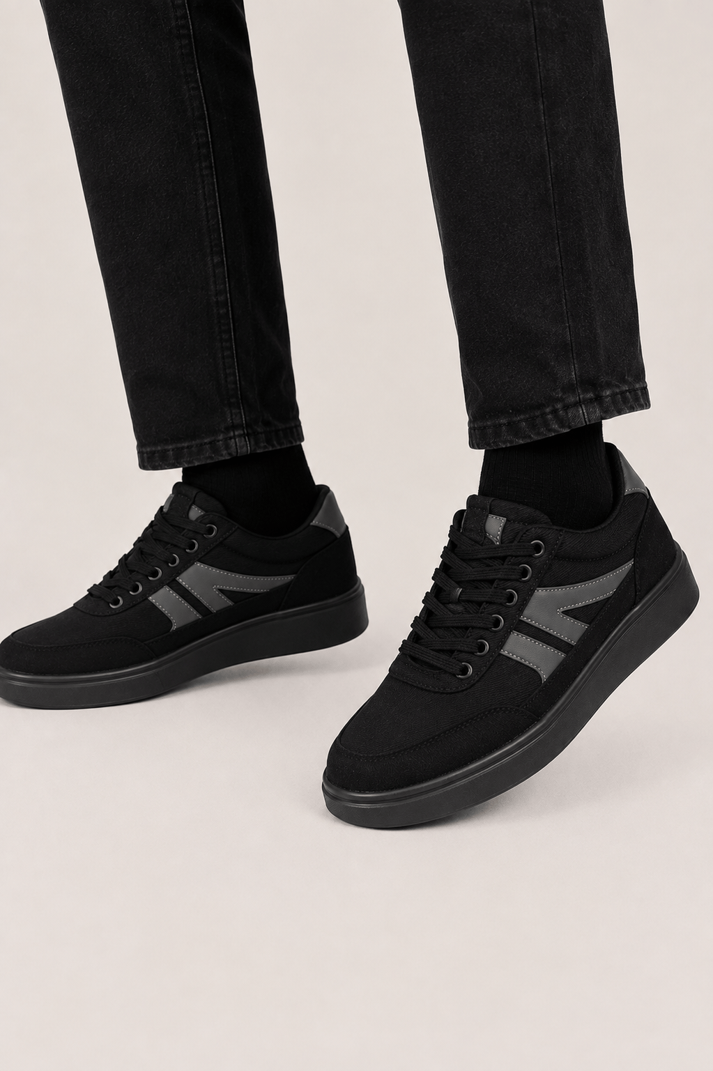 Unisex Keten Sneaker Ayakkabı SİYAH