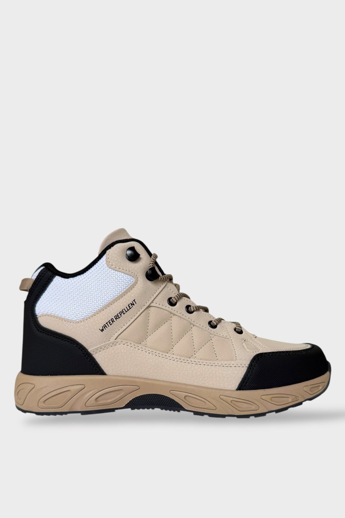Unisex Kışlık Sağlam Dayanıklı Trekking Outdoor Bot BEJ - SİYAH