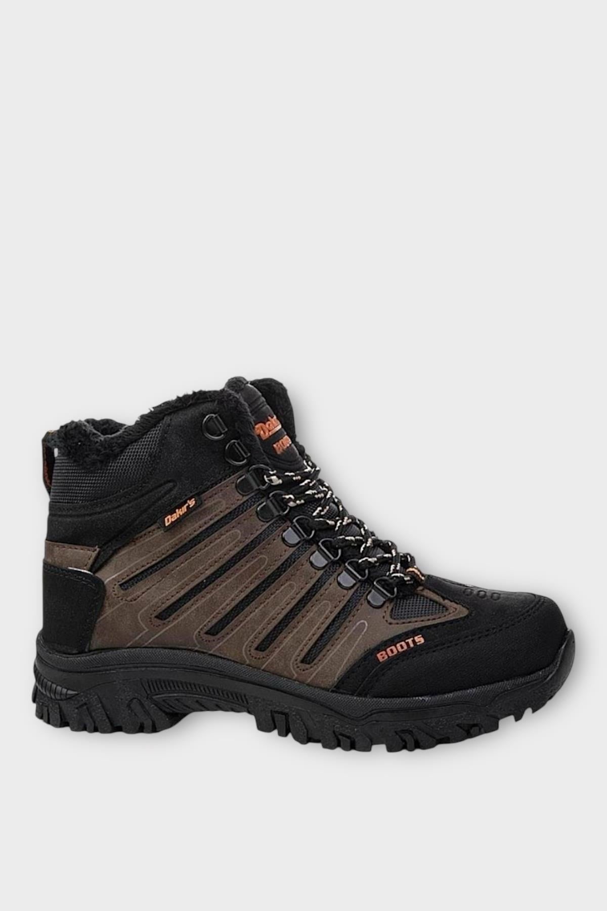 Unisex Kürklü Trekking Outdoor Bot KAHVERENGİ